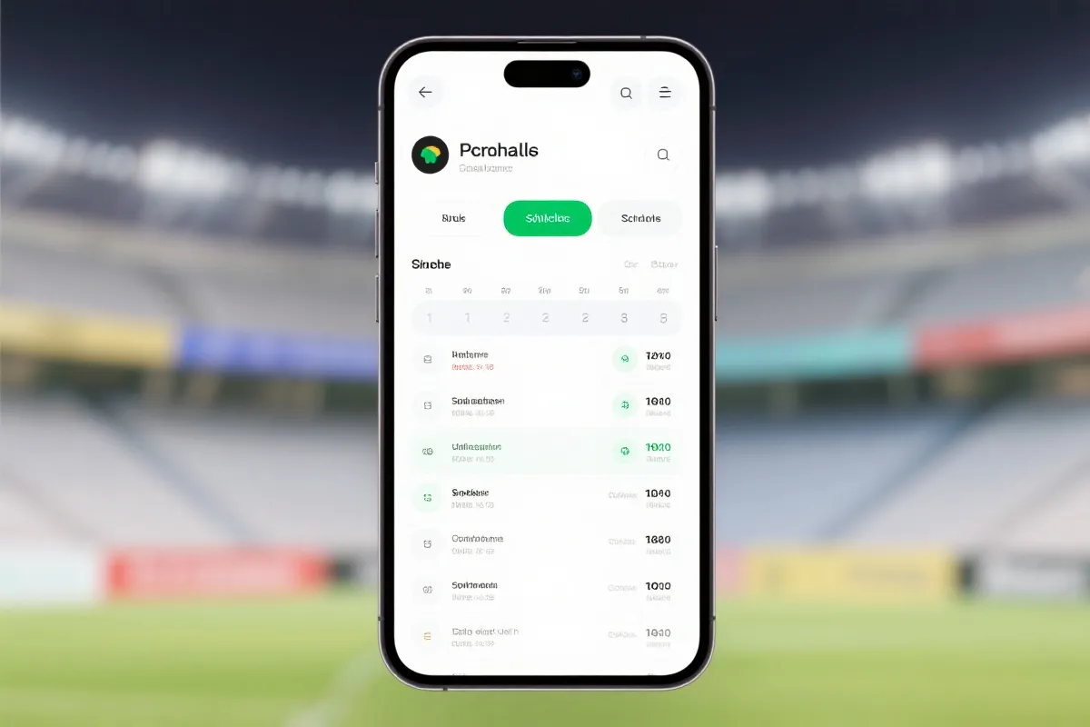 体育应用界面示意图